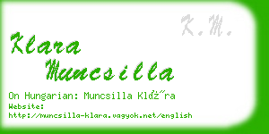 klara muncsilla business card